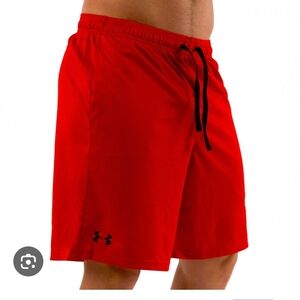 Under Armour Men's Red Athletic Shorts Pockets Med